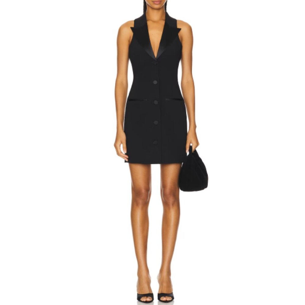 L'AGENCE Black Mini Dress